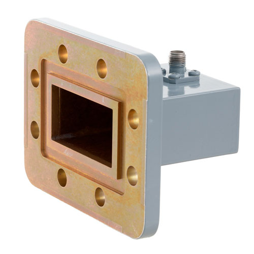 WR-159 to SMA Female Waveguide to Coax Adapter CPR-159G Grooved with 4.9 GHz to 7.05 GHz D Band in Aluminum, Paint Fairview Microwave FMWCA1054