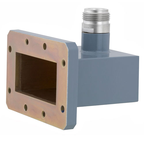 WR-187 to Type N Female Waveguide to Coax Adapter CMR-187 with 3.95 GHz to 5.85 GHz J Band in Aluminum, Paint Fairview Microwave FMWCA1058