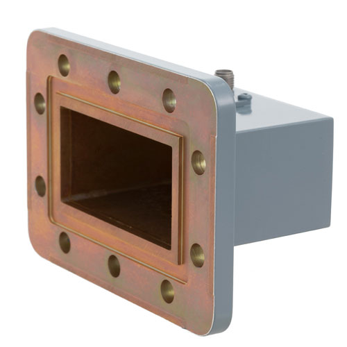 WR-229 to SMA Female Waveguide to Coax Adapter CPR-229G Grooved with 3.3 GHz to 4.9 GHz U Band in Aluminum, Paint Fairview Microwave FMWCA1061