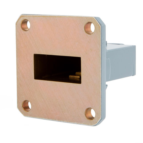 WR-90 to SMA Female End Launch Waveguide to Coax Adapter UG-135/U Square Cover with 8.2 GHz to 12.4 GHz X Band in Aluminum, Paint Fairview Microwave FMWCA1075