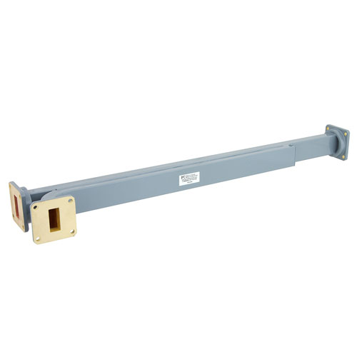 20 dB WR-90 Waveguide Broadwall Coupler with UG-39/U Square Cover Flange and E-Plane Coupled Port from 8.2 GHz to 12.4 GHz in Copper Alloy Fairview Microwave FMWCP1018