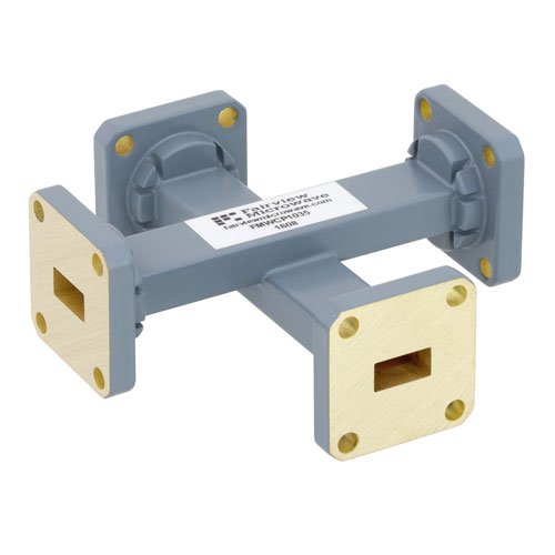 20 dB WR-34 Waveguide Crossguide Coupler with UG-1530/U Square Cover Flange from 22 GHz to 33 GHz in Copper Alloy Fairview Microwave FMWCP1035