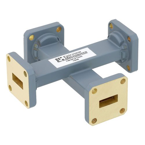 30 dB WR-42 Waveguide Crossguide Coupler with UG-595/U Square Cover Flange from 18 GHz to 26.5 GHz in Copper Alloy Fairview Microwave FMWCP1040