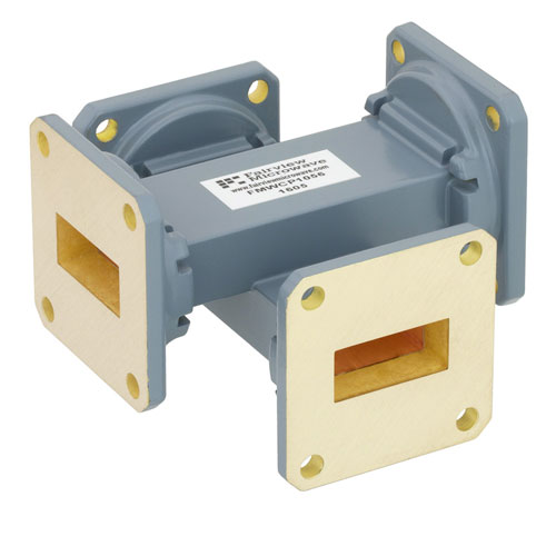 30 dB WR-90 Waveguide Crossguide Coupler with UG-39/U Square Cover Flange from 8.2 GHz to 12.4 GHz in Copper Alloy Fairview Microwave FMWCP1056