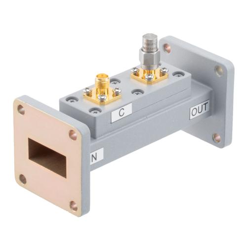 30 dB WR-90 Waveguide Loop Coupler, UG Cover Flange, SMA Female Coupled Port, 8.2 GHz to 12.5 GHz in Aluminum Fairview Microwave FMWCP1100S-30