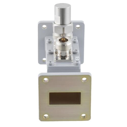 30 dB WR-112 Waveguide Loop Coupler, UG Cover Flange, N Female Coupled Port, 6.57 GHz to 9.99 GHz in Aluminum Fairview Microwave FMWCP1101N-30