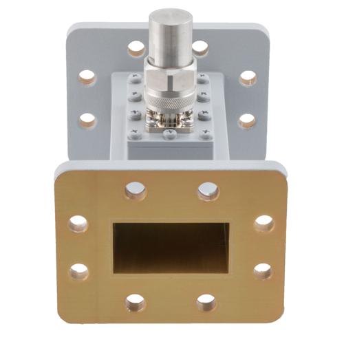 50 dB WR-159 Waveguide Loop Coupler, CPR159F Flange, N Female Coupled Port, 4.64 GHz to 7.05 GHz in Aluminum Fairview Microwave FMWCP1102N-50