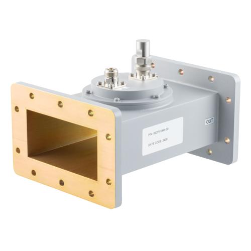 30 dB WR-430 Waveguide Loop Coupler, CPR430F Flange, N Female Coupled Port, 1.72 GHz to 2.61 GHz in Aluminum Fairview Microwave FMWCP1106N-30