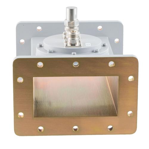 40 dB WR-430 Waveguide Loop Coupler, CPR430F Flange, N Female Coupled Port, 1.72 GHz to 2.61 GHz in Aluminum Fairview Microwave FMWCP1106N-40