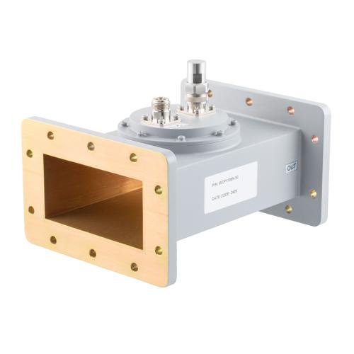 50 dB WR-430 Waveguide Loop Coupler, CPR430F Flange, N Female Coupled Port, 1.72 GHz to 2.61 GHz in Aluminum Fairview Microwave FMWCP1106N-50