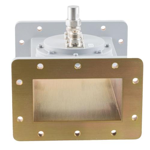 50 dB WR-430 Waveguide Loop Coupler, CPR430F Flange, N Female Coupled Port, 1.72 GHz to 2.61 GHz in Aluminum Fairview Microwave FMWCP1106N-50