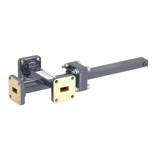 20 dB WR-34 Waveguide Crossguide 3 Port Coupler with UG-1530/U Square Cover Flange from 22 GHz to 33 GHz in Bronze Fairview Microwave FMWCT1000