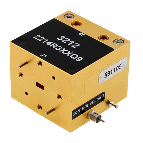 WR-19 Waveguide Voltage Variable Attenuator, U Band, 40 GHz to 60 GHz, 0 dB to 30 dB Attenuation, 3.4 dB Loss, UG-383/U-M Flange Fairview Microwave FMWGA3212