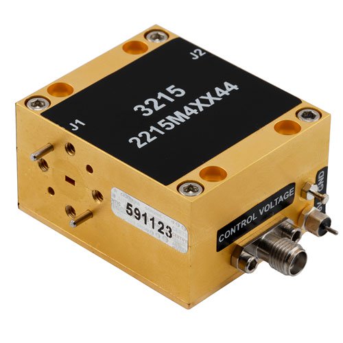 WR-10 Waveguide Voltage Variable Attenuator, W Band, 75 GHz to 110 GHz, 30 dB Gain, 8 dB Loss, UG-387/U-M Flange Fairview Microwave FMWGA3215