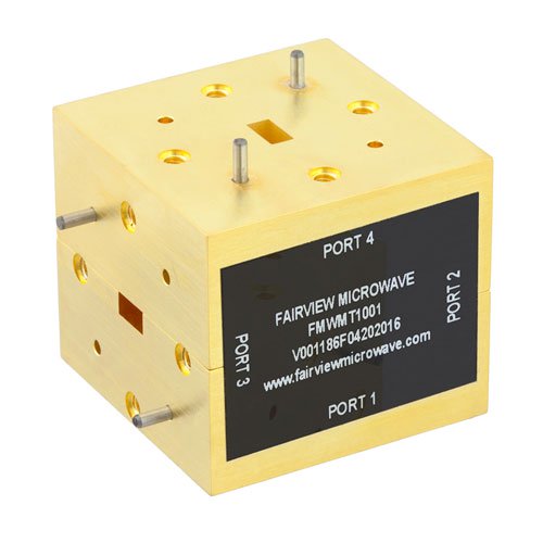 WR-12 Magic Tee Waveguide Using UG-387/U Round Cover Flange and Operating from 60 GHz to 90 GHz Fairview Microwave FMWMT1001