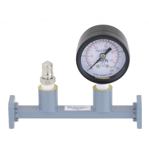 WR-42 Waveguide Pressurizing Section 4.25 Inch Length with UG-595/U Square Cover Flange from 18 GHz to 26.5 GHz Fairview Microwave FMWSP1003