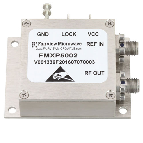 50 MHz Phase Locked Crystal Oscillator, 10 MHz External Ref., Phase Noise -155 dBc/Hz and SMA Fairview Microwave FMXP5002