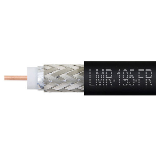 Times Microwave LMR-195-FR Low Loss Flexible Coax Cable Black FRPE Jacket Fairview Microwave LMR-195-FR-BULK