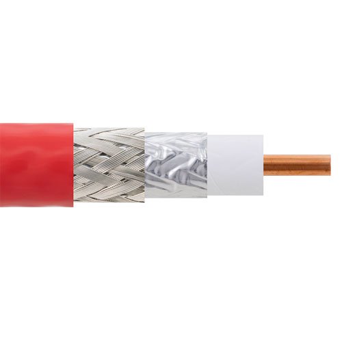 Low Loss Flexible LMR-400-LLPX Double Shielded Coax Cable Plenum Rated with Red Fluoropolymer Jacket Fairview Microwave LMR-400-LLPX-BULK