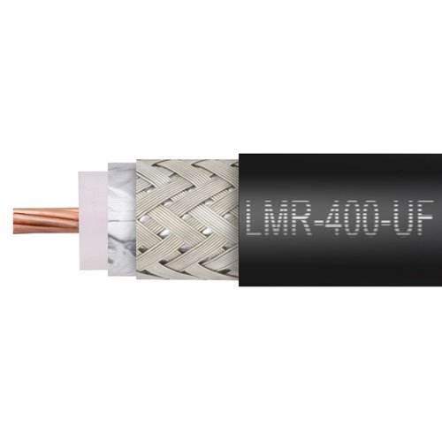 Times Microwave LMR-400-UF Low Loss Flexible Coax Cable Black TPE Jacket Fairview Microwave LMR-400-UF