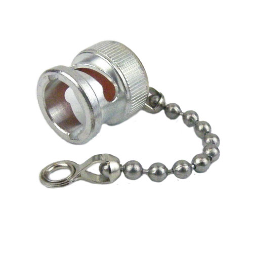 BNC Male Open Circuit Connector Cap With 2.25 Inch Chain Fairview Microwave M39012/25-0006