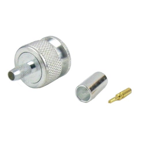 M39012/26-0010 TNC Male (Plug) Connector For RG58 Cable, Crimp/Solder Fairview Microwave M39012/26-0010