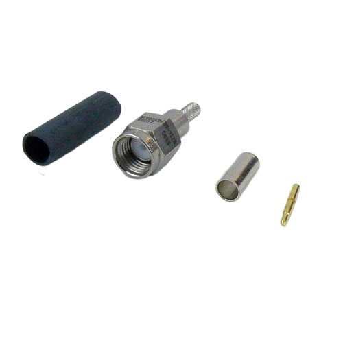 M39012/55-3126 SMA Male (Plug) Connector For RG174, RG316 Cable, Crimp/Solder Fairview Microwave M39012/55-3126