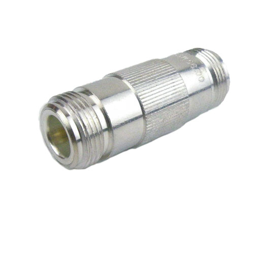 M55339/07-00029 N Female (Jack) to N Female (Jack) Adapter, Silver Plated Brass Body Fairview Microwave M55339/07-00029