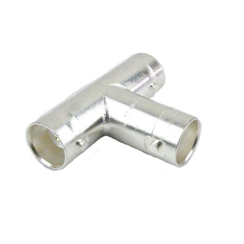 M55339/17-00002 BNC T Adapter Female (Jack) Female (Jack) Female (Jack), Silver Plated Body Fairview Microwave M55339/17-00002