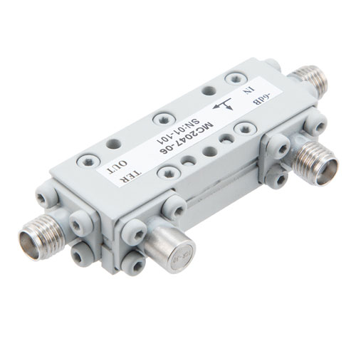 SMA Directional Coupler 6 dB Coupled Port From 2 GHz to 8 GHz Rated To 50 Watts Fairview Microwave MC2047-06