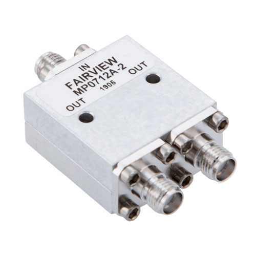 2 Way Power Divider SMA Interface to 12.4 GHz Rated at 10 Watts Fairview Microwave MP0712A-2