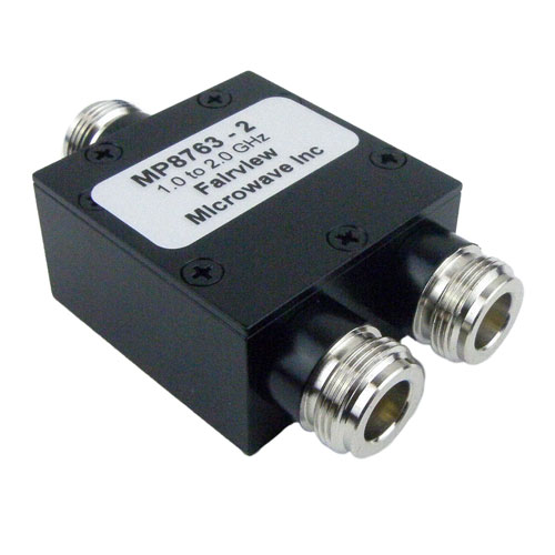 2 Way Power Divider N Connectors From 1 GHz to 2 GHz Rated at 30 Watts Fairview Microwave MP8763-2