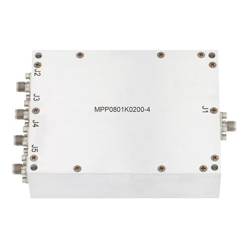 4 Way Broadband Combiner SMA Interface from 80 MHz to 1 GHz Fairview Microwave MPP0801K0200-4