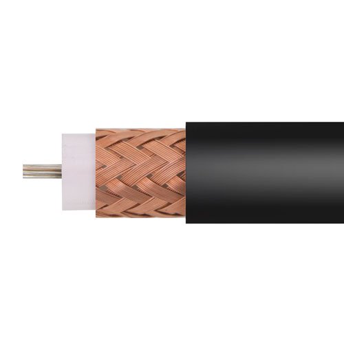 75 Ohm Flexible RG11 Coax Cable Single Shielded with Black PVC Jacket Fairview Microwave RG11A/U