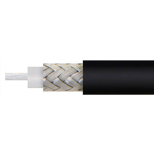 RG58 Flexible Coax Cable Black PVC Jacket Fairview Microwave RG58CU-BULK