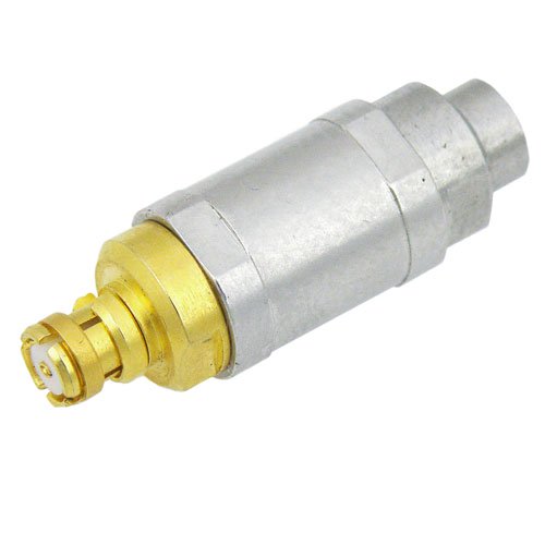 2 dB Fixed Attenuator SMP Male (Plug) to SMP Female (Jack) Up to 10 GHz Rated to 2 Watts, Passivated Stainless Steel Body, 1.4 VSWR Fairview Microwave SA10P2W-02