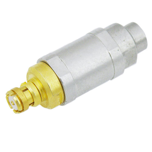 3 dB Fixed Attenuator SMP Male (Plug) to SMP Female (Jack) Up to 10 GHz Rated to 2 Watts, Passivated Stainless Steel Body, 1.4 VSWR Fairview Microwave SA10P2W-03