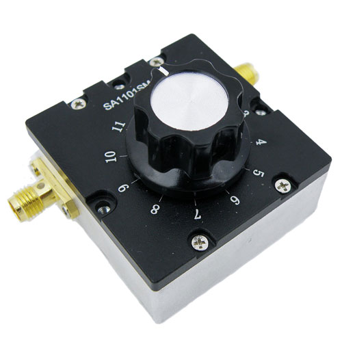 1.5 to 11 dB Step Attenuator With a 1 dB Step SMA Female Connectors Rated Up To 2.7 GHz and Up to 2 Watts in a Dial Design Fairview Microwave SA1101SMA