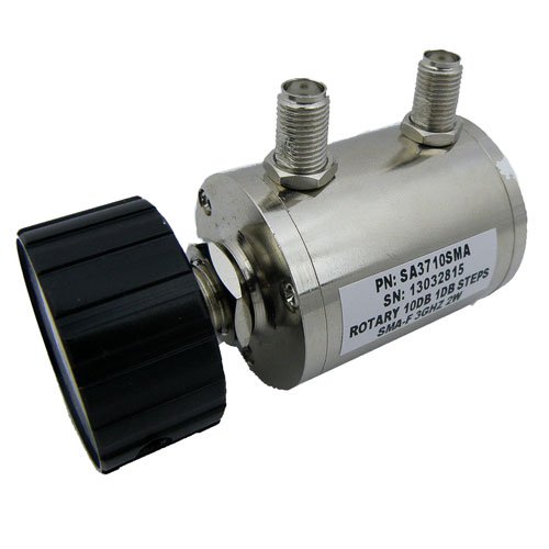 0 to 10 dB Step Attenuator With a 1 dB Step SMA Female Connectors Rated Up To 3 GHz and Up to 2 Watts in a Dial Design Fairview Microwave SA3710SMA