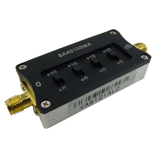 0 to 40 dB Step Attenuator With a 10 dB Step SMA Female Connectors Rated Up To 4 GHz and Up to 2 Watts in a Switch Design Fairview Microwave SA4010SMA