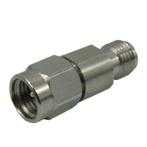 15 dB Fixed Attenuator 2.92mm Male (Plug) To 2.92mm Female (Jack) Up To 40 GHz Rated To 0.5 Watts, Passivated Stainless Steel Body, 1.5 VSWR Fairview Microwave SA4012-15