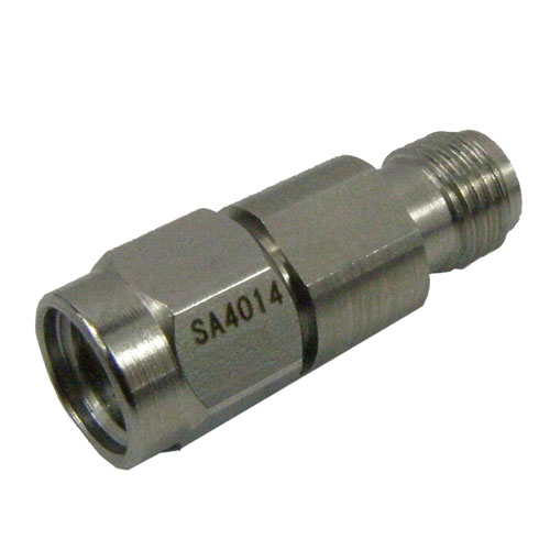 5 dB Fixed Attenuator 2.92mm Male (Plug) to 2.92mm Female (Jack) Up to 40 GHz Rated to 1 Watt, Passivated Stainless Steel Body, 1.4 VSWR Fairview Microwave SA4014-05