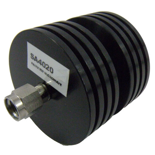 10 dB Fixed Attenuator 2.92mm Male (Plug) to 2.92mm Female (Jack) Directional Up to 40 GHz Rated to 10 Watts, Heatsink Body, 1.4 VSWR Fairview Microwave SA4020-10