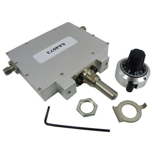 0 to 40 dB Continuously Variable Attenuator SMA Female (Jack) To SMA Female (Jack) From 2 GHz To 4 GHz Rated To 5 Watts, Dial, 1.6 VSWR Fairview Microwave SA4073