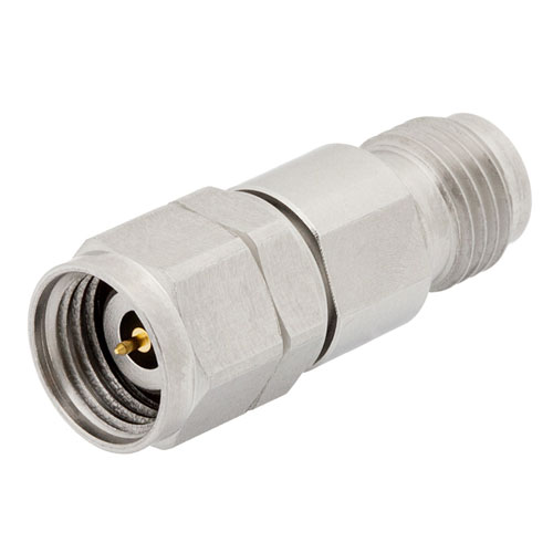 15 dB Fixed Attenuator 2.4mm Male (Plug) to 2.4mm Female (Jack) Up to 50 GHz Rated to 1 Watt, Passivated Stainless Steel Body, 1.75 VSWR Fairview Microwave SA5074-15