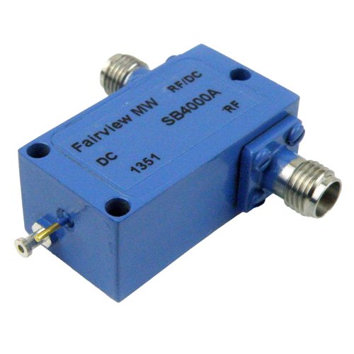 2.92mm Bias Tee from 0.03 MHz to 40 GHz Rated to 500 mA and 25 Volts DC Fairview Microwave SB4000A