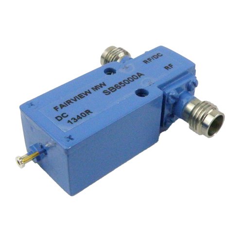 1.85mm Bias Tee from 0.03 MHz to 70 GHz Rated to 500 mA and 25 Volts DC Fairview Microwave SB65000A