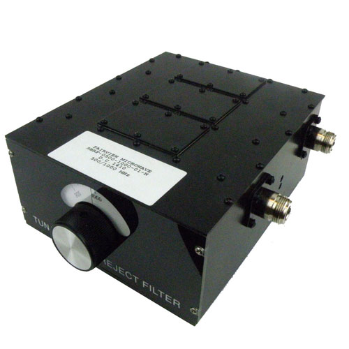 Tunable Band Reject Filter With N Female Connectors From 500 MHz to 1,000 MHz With a 1% Bandwidth Fairview Microwave SBRF-0500-1000-01-N