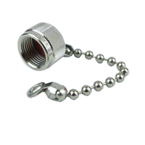 TNC Male Open Circuit Connector Cap With 2.5 Inch Chain Fairview Microwave SC2065