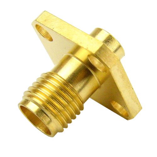 SMA Female (Jack) Connector 4 Hole Flange (Panel Mount) For RG402 Cable, Solder/Non-Solder Contact Fairview Microwave SC3533